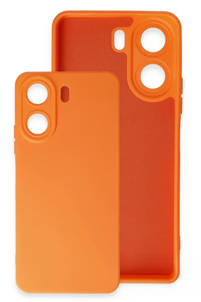 Xiaomi Redmi 13C Kılıf Nano içi Kadife Silikon - Turuncu
