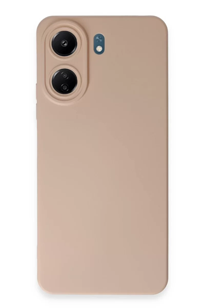 Xiaomi Redmi 13C Kılıf Nano içi Kadife Silikon - Pudra