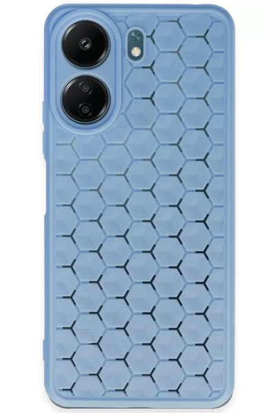 Xiaomi Redmi 13C Kılıf Petek Silikon Kapak - Mavi