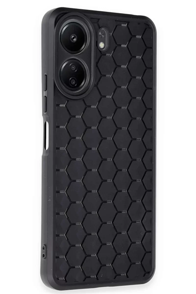 Xiaomi Redmi 13C Kılıf Petek Silikon Kapak - Siyah