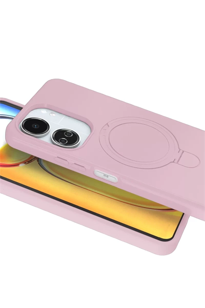 Xiaomi Redmi 13C Regal Magsafe Standlı Kapak - Açık Pembe