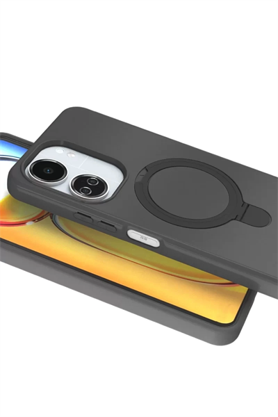 Xiaomi Redmi 13C Regal Magsafe Standlı Kapak - Titan Gri