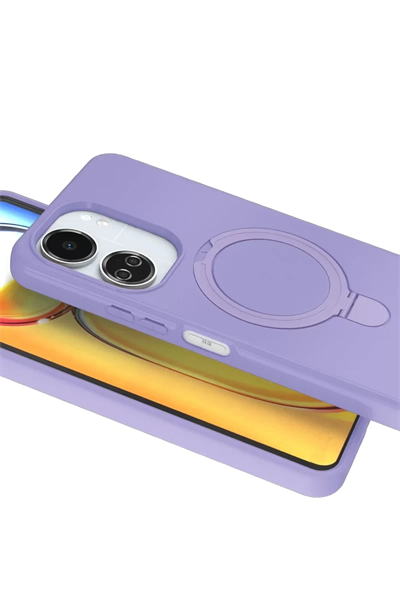 Xiaomi Redmi 13C Regal Magsafe Standlı Kapak - Lila