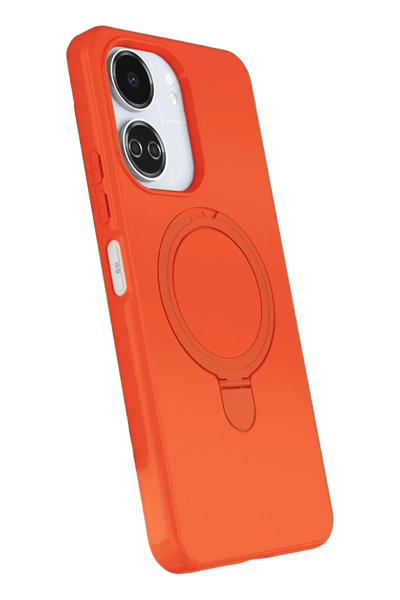 Xiaomi Redmi 13C Regal Magsafe Standlı Kapak - Turuncu
