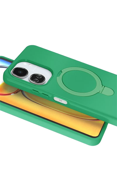 Xiaomi Redmi 13C Regal Magsafe Standlı Kapak - Yeşil