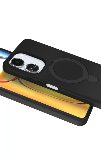 Xiaomi Redmi 13C Regal Magsafe Standlı Kapak - Siyah