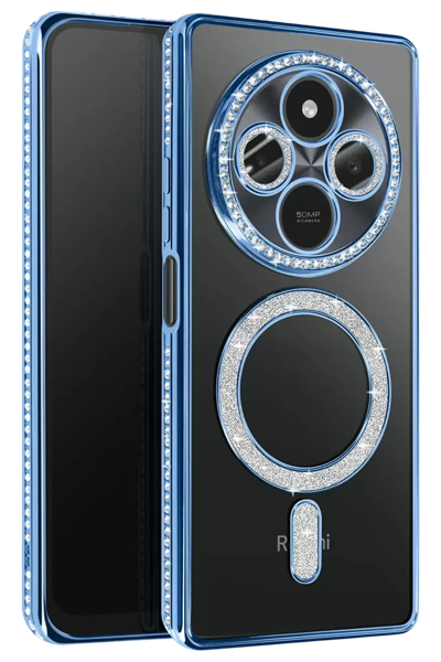 Xiaomi Redmi 14C Joke Simli Magneticsafe Kılıf - Mavi