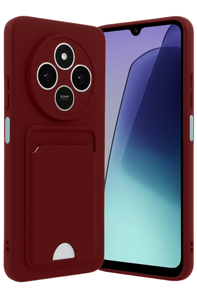 Xiaomi Redmi 14C Kelvin Kartvizitli Silikon - Bordo