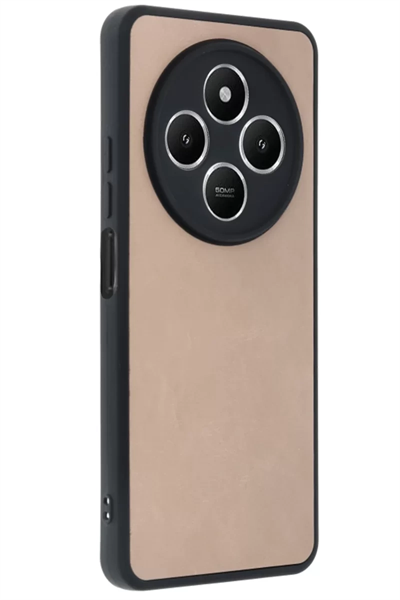 Xiaomi Redmi 14C Kılıf Aras Deri Kapak - Pudra