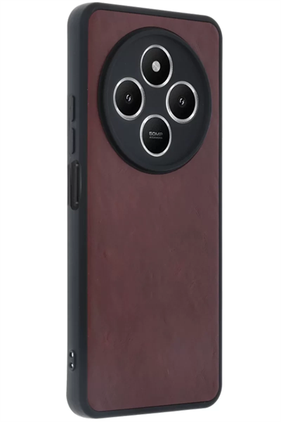 Xiaomi Redmi 14C Kılıf Aras Deri Kapak - Bordo