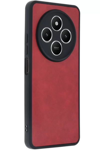 Xiaomi Redmi 14C Kılıf Aras Deri Kapak - Kırmızı