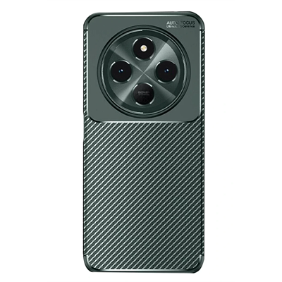 Xiaomi Redmi 14C Kılıf Auto Focus Karbon Kapak - Koyu Yeşil