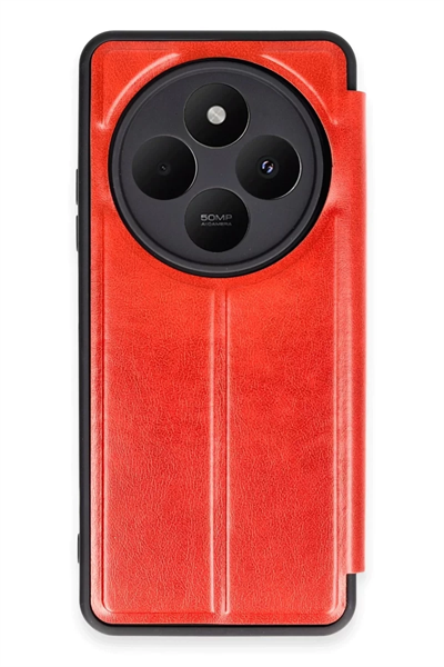 Xiaomi Redmi 14C Kılıf Flip Cover - Kırmızı