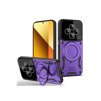 Xiaomi Redmi 14C Kılıf Joy Lens Standlı Kapak - Mor