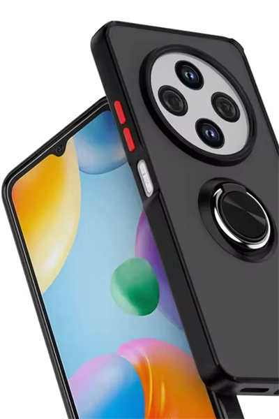 Xiaomi Redmi 14C Kılıf Montreal Yüzüklü Silikon Kapak - Kırmızı