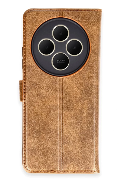 Xiaomi Redmi 14C Kılıf Trend S Plus Kapaklı Kılıf - Taba