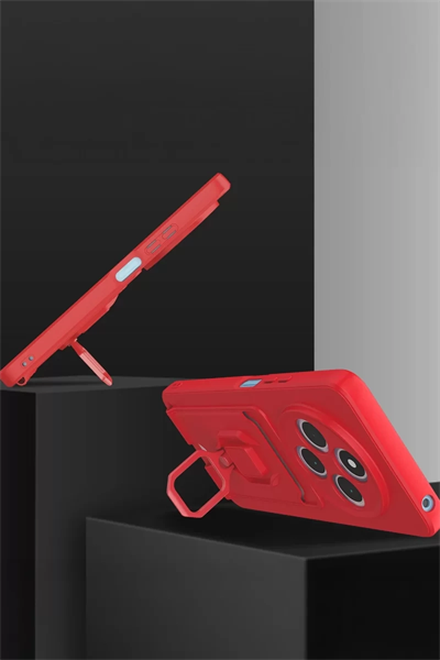 Xiaomi Redmi 14C Kılıf Zuma Kartvizitli Yüzüklü Silikon - Siyah