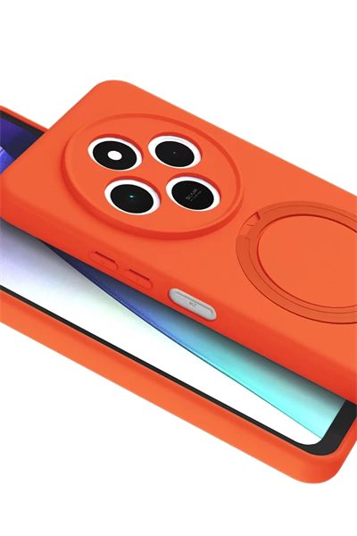 Xiaomi Redmi 14C Regal Magsafe Standlı Kapak - Turuncu