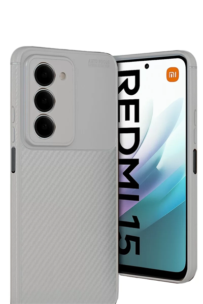 Xiaomi Redmi 15 4G Auto Focus Karbon Kapak - Gri