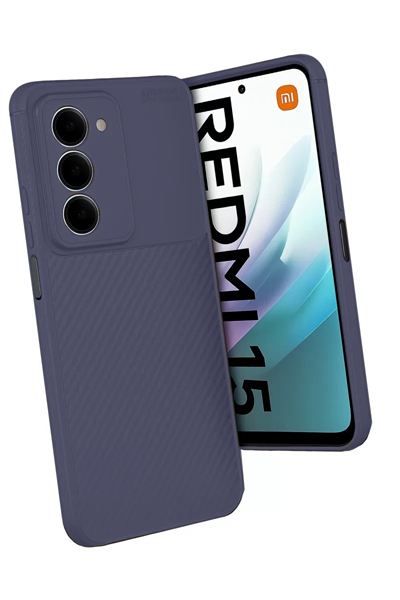 Xiaomi Redmi 15 4G Auto Focus Karbon Kapak - Lacivert