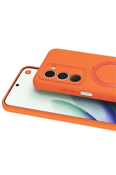 Xiaomi Redmi 15 4G Regal Magsafe Standlı Kapak - Turuncu