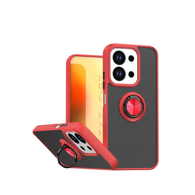 Xiaomi Redmi 15C 4G Montreal Yüzüklü Silikon Kapak - Kırmızı