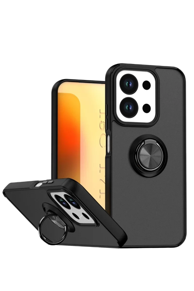 Xiaomi Redmi 15C 4G Montreal Yüzüklü Silikon Kapak - Siyah