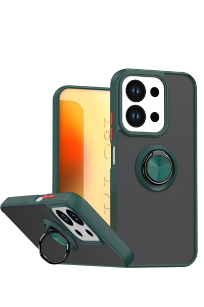 Xiaomi Redmi 15C 4G Montreal Yüzüklü Silikon Kapak - Yeşil
