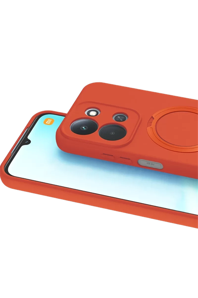 Xiaomi Redmi 15C 4G Regal Magsafe Standlı Kapak - Turuncu