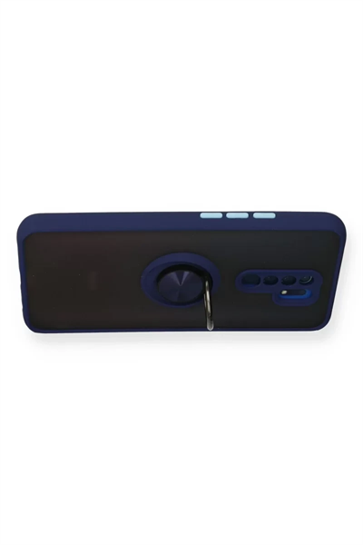 Xiaomi Redmi 9 Kılıf Montreal Yüzüklü Silikon Kapak - Lacivert