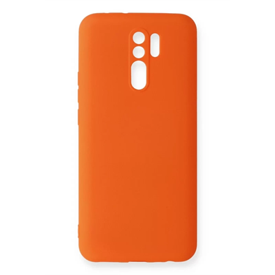 Xiaomi Redmi 9 Kılıf Nano içi Kadife Silikon - Turuncu