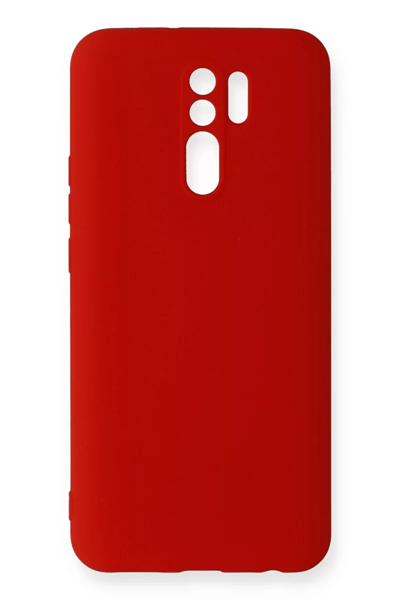 Xiaomi Redmi 9 Kılıf Nano içi Kadife Silikon - Kırmızı