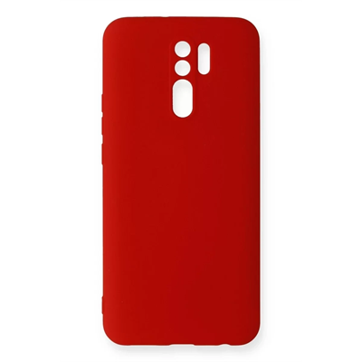 Xiaomi Redmi 9 Kılıf Nano içi Kadife Silikon - Kırmızı