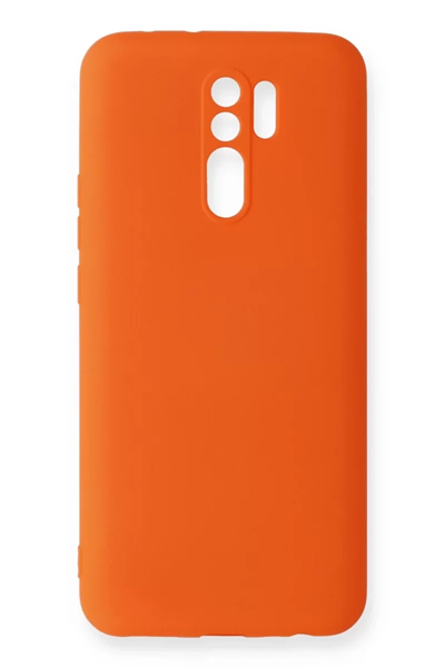 Xiaomi Redmi 9 Kılıf Nano içi Kadife Silikon - Turuncu