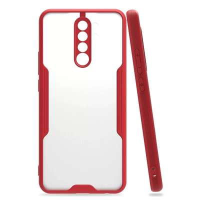 Xiaomi Redmi 9 Kılıf Platin Silikon - Kırmızı