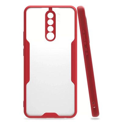 Xiaomi Redmi 9 Kılıf Platin Silikon - Kırmızı