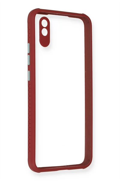 Xiaomi Redmi 9A Kılıf Miami Şeffaf Silikon - Fuşya