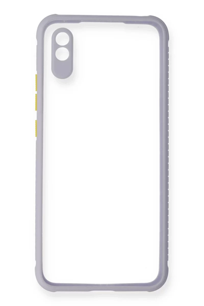 Xiaomi Redmi 9A Kılıf Miami Şeffaf Silikon - Lila