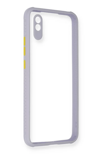 Xiaomi Redmi 9A Kılıf Miami Şeffaf Silikon - Lila