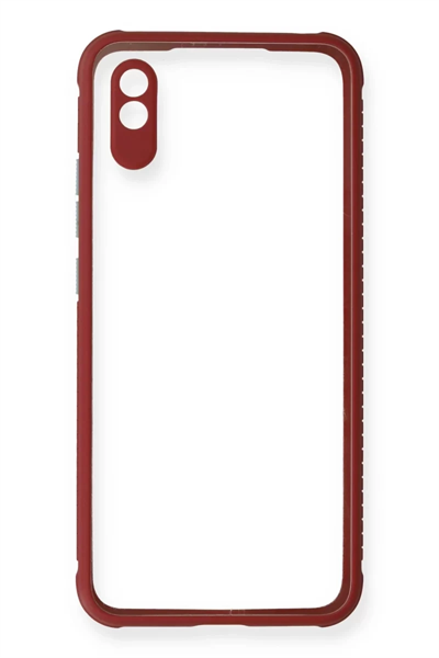 Xiaomi Redmi 9A Kılıf Miami Şeffaf Silikon - Fuşya