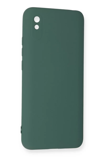 Xiaomi Redmi 9A Kılıf Nano içi Kadife Silikon - Koyu Yeşil
