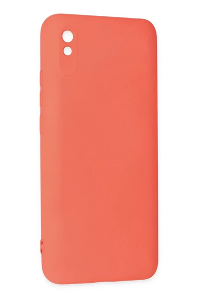 Xiaomi Redmi 9A Kılıf Nano içi Kadife Silikon - Turuncu