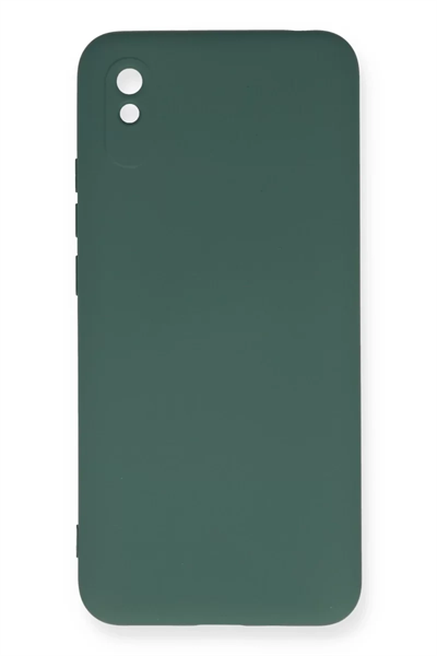 Xiaomi Redmi 9A Kılıf Nano içi Kadife Silikon - Koyu Yeşil