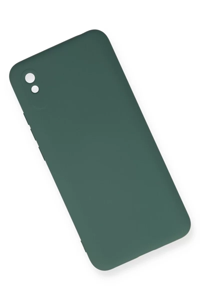 Xiaomi Redmi 9A Kılıf Nano içi Kadife Silikon - Koyu Yeşil