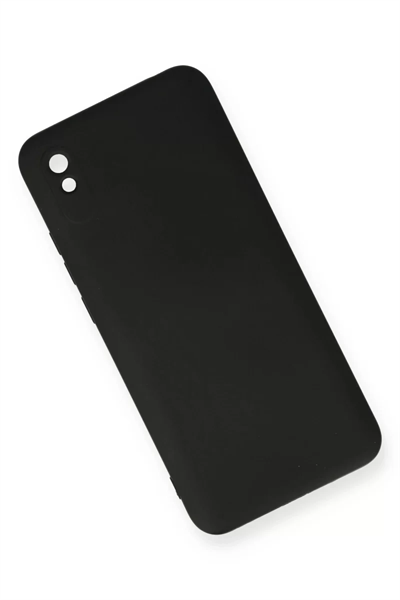 Xiaomi Redmi 9A Kılıf Nano içi Kadife Silikon - Siyah
