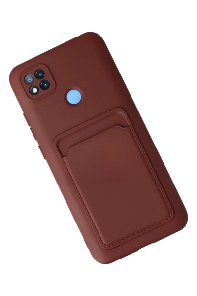 Xiaomi Redmi 9C Kılıf Kelvin Kartvizitli Silikon - Bordo