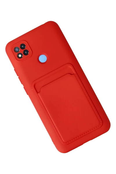 Xiaomi Redmi 9C Kılıf Kelvin Kartvizitli Silikon - Kırmızı