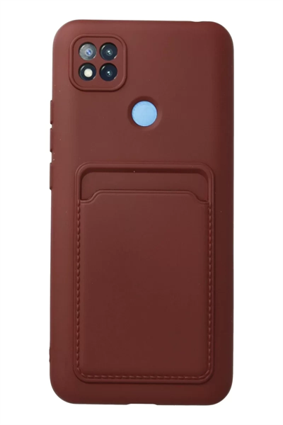 Xiaomi Redmi 9C Kılıf Kelvin Kartvizitli Silikon - Bordo
