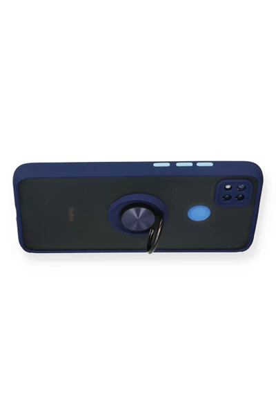 Xiaomi Redmi 9C Kılıf Montreal Yüzüklü Silikon Kapak - Lacivert