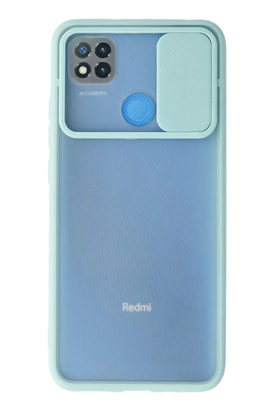 Xiaomi Redmi 9C Kılıf Palm Buzlu Kamera Sürgülü Silikon - Turkuaz